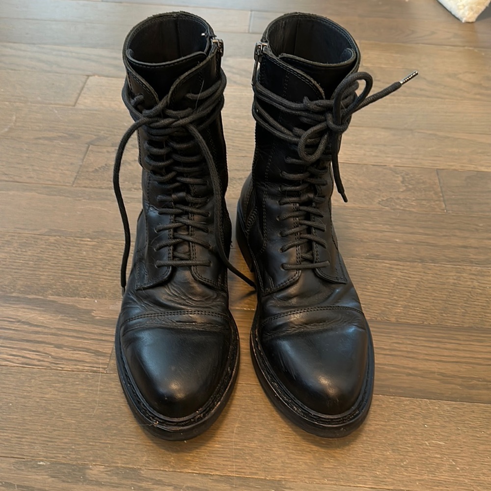 Ann Demeulemeester Leather combat boots size 36